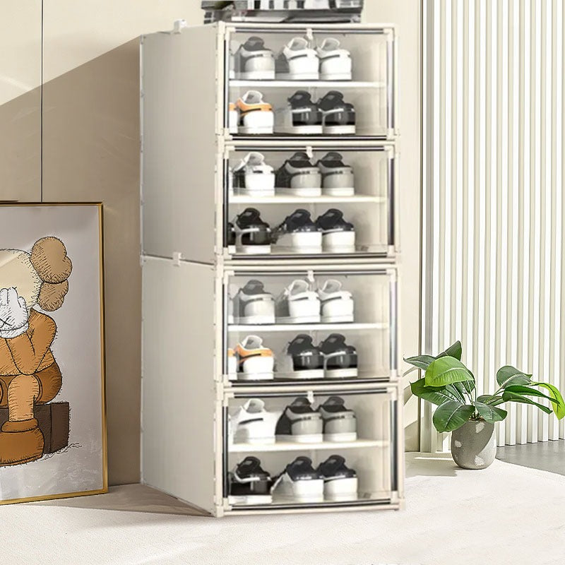 HOT-2025 Extra Large Shoe Organizer Assembly Shoe Organizer Dust-Proof Shoe Container Footwear Storage Rack Easy Assembly Multi-Level Storage Shoe Organizer Space-Saving Ideal for Hallway, Living Area, Bedroom, Flat, Home Necessity