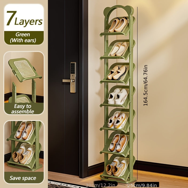 Upgraded 7-Layer Multi-Function Shoe Rack, Extra-Large and Thick for Stability and Durability, High-Capacity Shoe Storage, Ideal for Entryways, Exits, Bedrooms, and Bathrooms, Shoe Organization & Storage Solution for Home