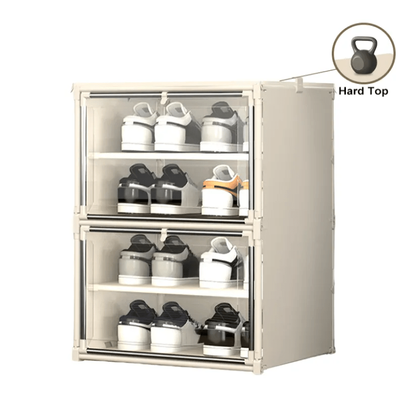 HOT-2025 Extra Large Shoe Organizer Assembly Shoe Organizer Dust-Proof Shoe Container Footwear Storage Rack Easy Assembly Multi-Level Storage Shoe Organizer Space-Saving Ideal for Hallway, Living Area, Bedroom, Flat, Home Necessity