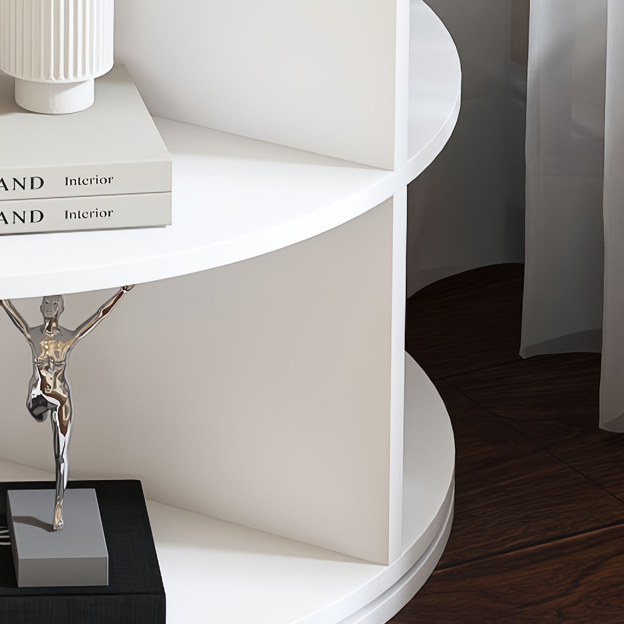 Free-Standing Rotating Shoe Rack Tower - 7\u002F8-Tier Spinning Shoe Organizer with 360° Rotation, Holds 28 Pairs of Shoes, Heavy-Duty PVC -Standing Shelf Suitable for Entryway,, ' Rooms - Assembly, White