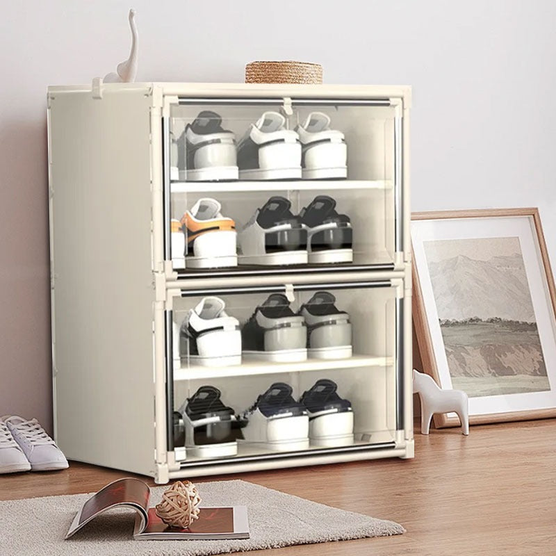 HOT-2025 Extra Large Shoe Organizer Assembly Shoe Organizer Dust-Proof Shoe Container Footwear Storage Rack Easy Assembly Multi-Level Storage Shoe Organizer Space-Saving Ideal for Hallway, Living Area, Bedroom, Flat, Home Necessity